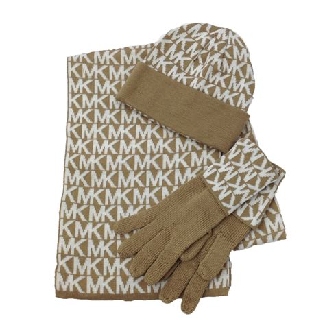 michael kors scarf hat glove set|michael kors scarf.